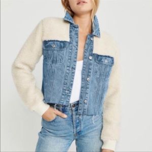 Abercrombie & Fitch Sherpa and Denim Jacket